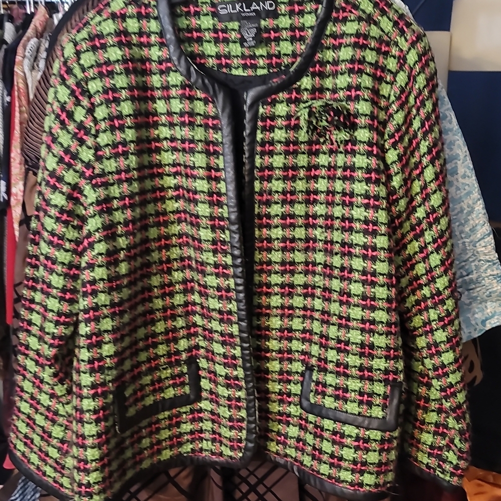 SilkLand Women's Vibrant Tweed Blazer